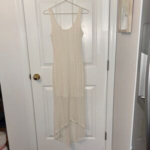 Cream crocheted k High Low Sundress Xhilaration size extra small